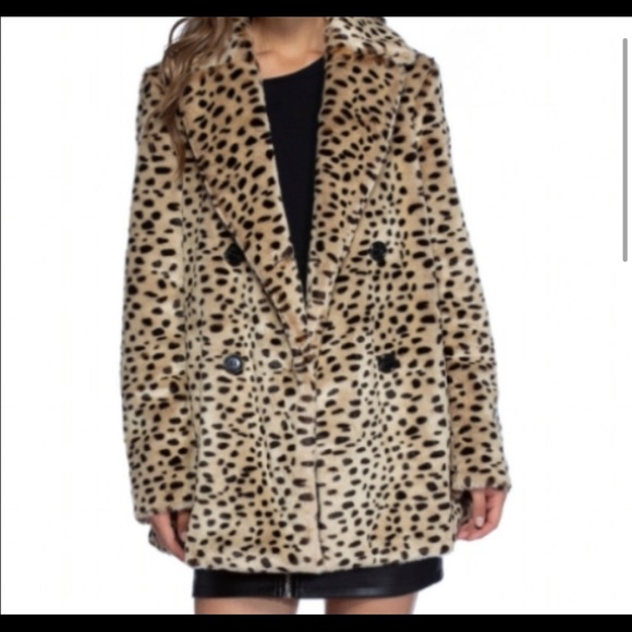 Faux fur leopard jacket - Picture 1 of 5